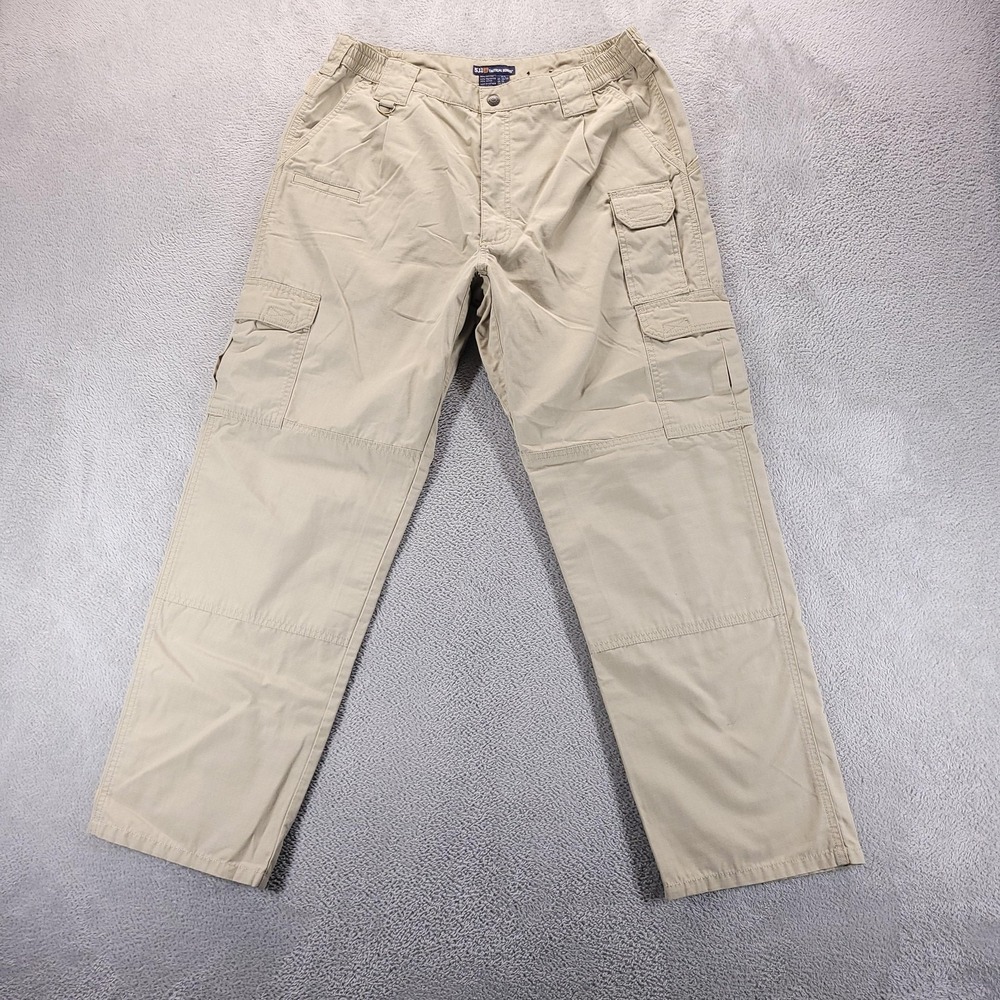 5.11 Tactical Pants Mens 36x32 Beige Cargo Workwear Outdoor Hiking Tactical